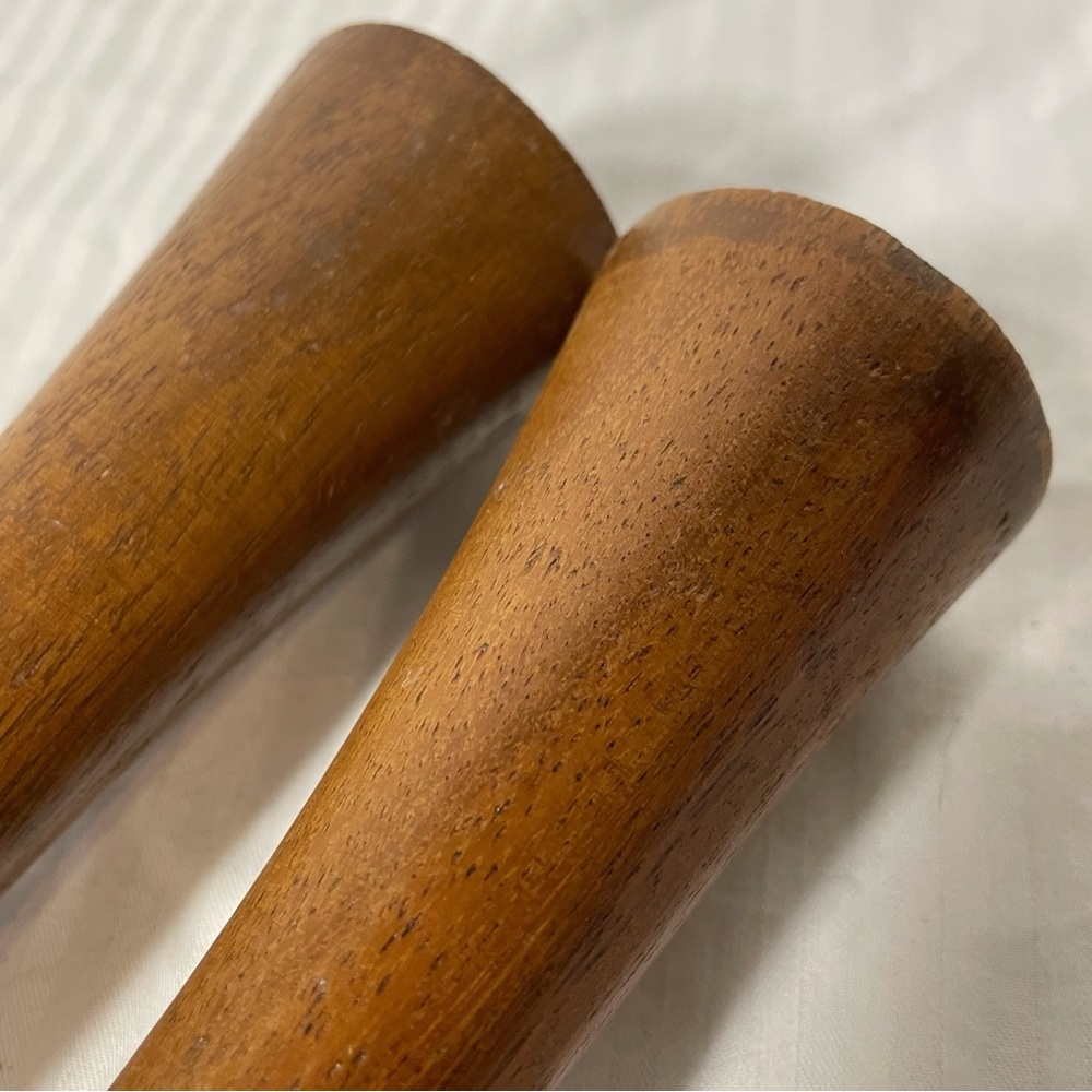 West Elm Sculpted Brown Candle Holders - Picture 6 of 9